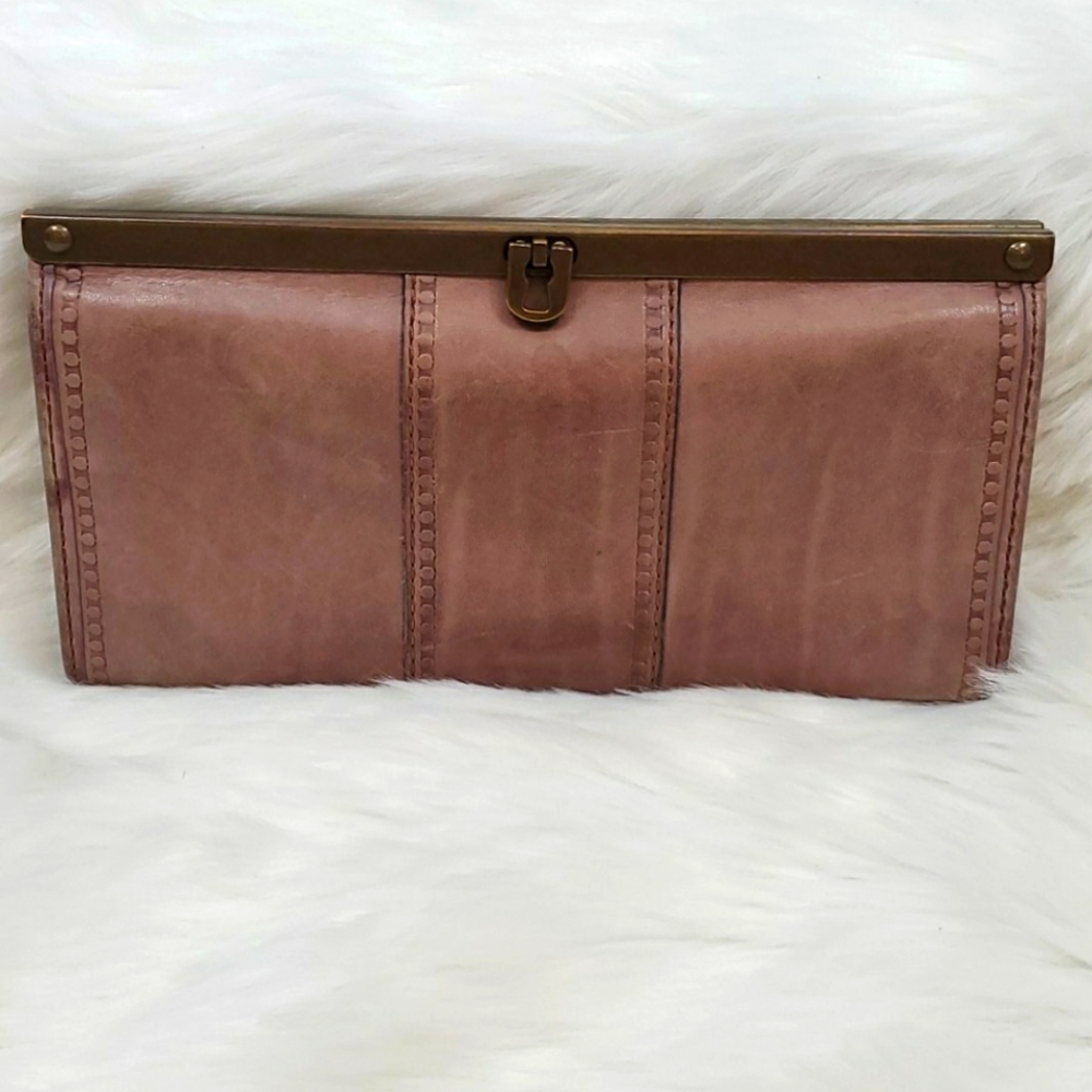 Fossil leather brown wallet women